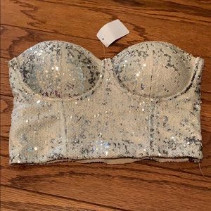 Sequin half top brand new tags still on it